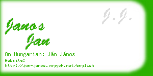 janos jan business card
